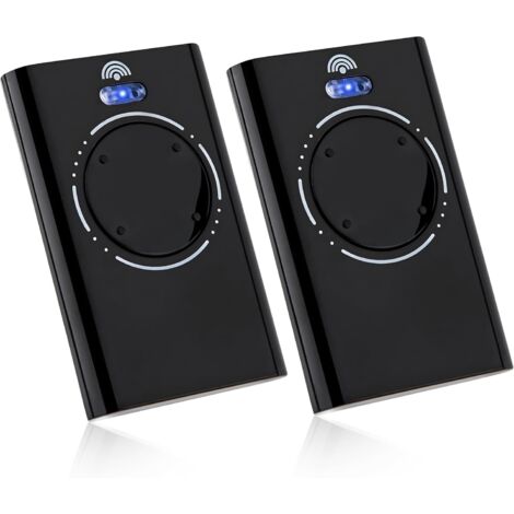 Lot de 2 Télécommande Portail Compatible avec XT4 868 SLH LR, XT4 868 SLH, XT2 868 SLH LR, XT2 868 SLH, Fréquence 868 MHz, 4 Canaux Noir (1/5)
