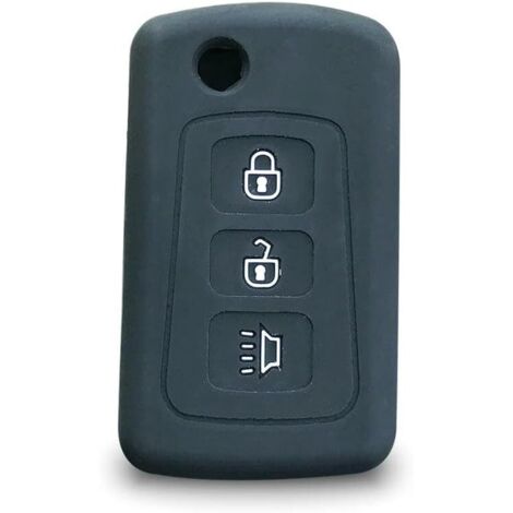 Coque de protection en silicone pour clé télécommande adaptée aux Great Wall N3, AoHu H3 H5, GW H1, C30 C50, M4, 3 boutons, pliable (1/2)