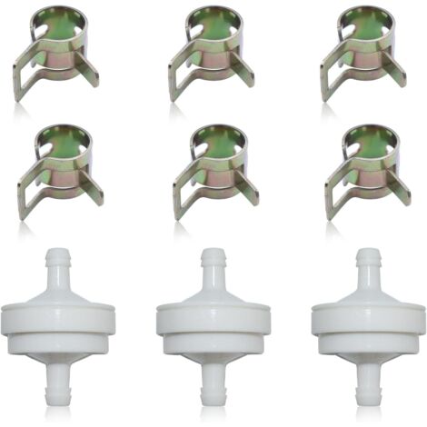 Lot de 3 Filtres à Essence Pour Tondeuse Autoportée, Filtres à Huile avce Colliers de Serrage pour Tuyau d'huile, Remplacement Pour 394358 298090 297298 (1/5)