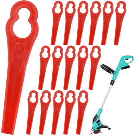 Lot de 100 lames de rechange en plastique pour débroussailleuse - Accessoire d'entretien de la pelouse - Pour tondeuse à gazon sans fil (1/5)