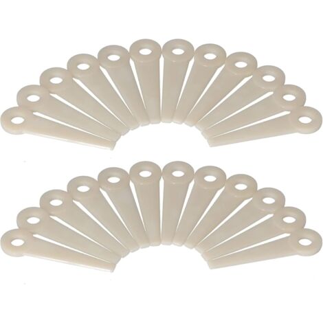 Lot de 24 Lames de Tondeuse à Gazon, Remplacement de Lames de Coupe en Plastique 4111‑007‑1001 pour Stihl PolyCut (1/5)