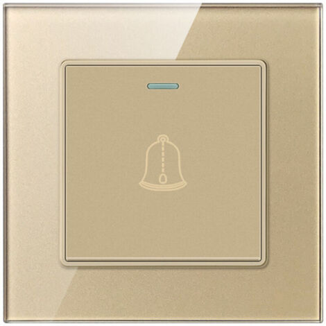Bouton de sonnette extérieur or ignifuge – Résistant à la déformation – Protection surcharge et surchauffe – Taille 86x86mm (1/5)