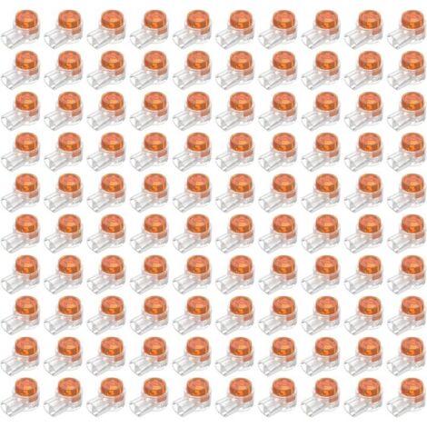 100pcs Scotchlok UY Connecteur Etanche,Connecteurs de CâBle Remplis des RéSines Colliers de Connexion Pour Jardin & ExtéRieur la Tondeuse à Gazon Robotique (1/5)