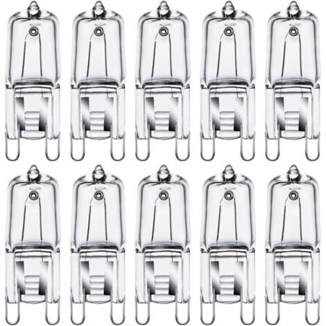 G9 Ampoules Halogènes G9 33W (34W) Ampoules Capsule G9 230V 2800K Blanc Chaud à Intensité Variable 10 Pack