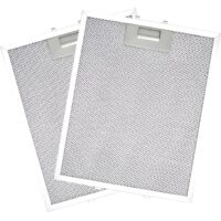 Lot de 2 filtres de rechange pour hotte aspirante 320 x 260 mm, filtres universels en alliage d'aluminium avec 5 couches d'aluminium, filtre à graisse en métal, filtres pour hotte de cuisine