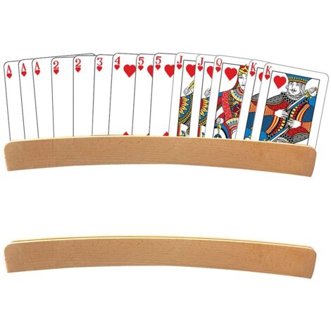 SULIUDAJI - Lot De 4 Supports Pour Cartes à Jouer - Rouge, Orange, Bleu, Jaune - Porte-Cartes Pour Enfants Et Personnes Âgées