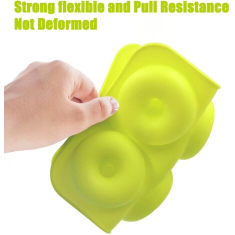 Moule à Donuts Silicone 6 Cavités X3 – Bleu, Orange, Vert – Parfait Pour Beignets, Muffins & Gâteaux
