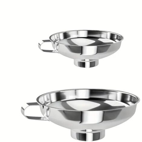 Entonnoir Cuisine Inox,Entonnoir à Col Large avec Poignée,Entonnoir à Confiture et Conserve,Large Ouverture,pour Le Transfert Poudre Liquides Haricots et Confitures Inscatolamento A Bocca Larga (1/5)
