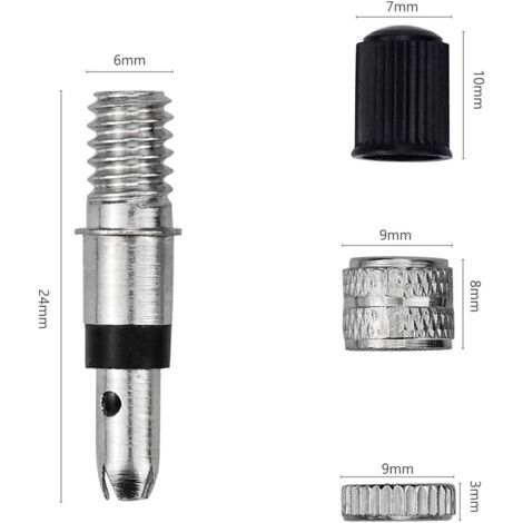 Ensemble Complet de Valve de vélo de 32 pièces, 8 valves de vélo, Valve de vélo de Remplacement, Valve Dunlop, Capuchons, écrou de Jante, écrou Union pour Valve Standard NV DV Puky Ensemble Complet de Valve de vélo de 32 pièces, 8 valves de vélo, Valve de vélo de Remplacement, Valve Dunlop, Capuchons, écrou de Jante, écrou Union pour Valve Standard NV DV Puky