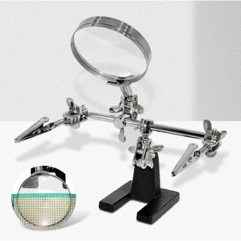Support Troisième Main Pour Soudure – 4 Bras, Métal, Socle Stable
