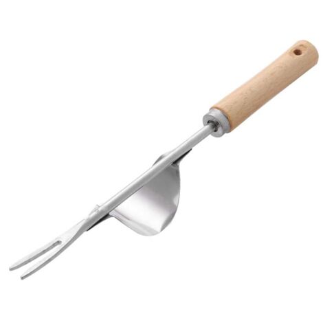 Désherbeur Manuel 4 Dents - Outil Jardin Ergonomique - Acier Inoxydable - Pour Pelouse Et Potager