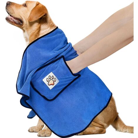 Serviette pour Chien, Serviettes de Bain en Microfibre à Séchage Rapide pour Chien,Ultra Absorbantes Serviette pour Tous Les Chiens et Chats,100X50cm