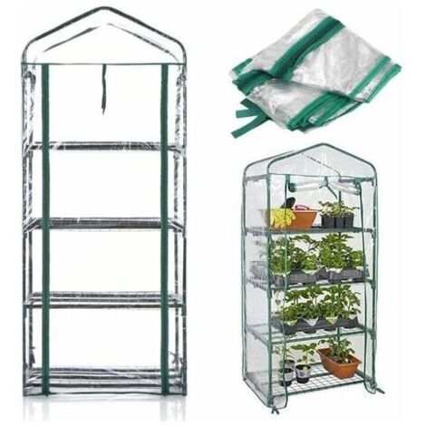 Housse étui à Serre de Jardin 4 Niveaux 155x69x49cm Plante Durable Couverture Protection Anti Insect (1/5)