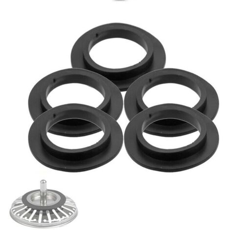 Lot de 5 joints d'étanchéité pour bonde de baignoire, lavabo, lavabo de salle de bain, joint à lèvre, joint en caoutchouc pour filtre à panier
