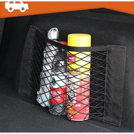 Lot De 3 Filets De Rangement Pour Voiture 36x18 Cm - Élastiques, Pour Van, Camping-car, Coffre, à Fixer Avec Vis