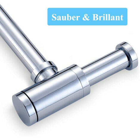 Siphon Universel Pour évier 1½” Avec Prise Lave-vaisselle – Sortie 40 Mm, Hauteur Réglable 130-300 Mm, Blanc, Gain De Place - 11
