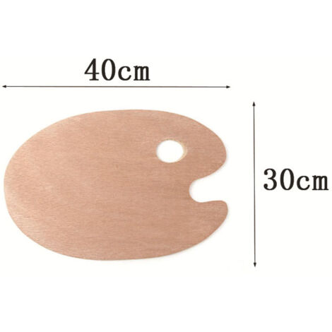 Palettes De Peinture à L'huile En Bois - Lot De 20, Forme Ovale Avec Trou Pouce, 20,3x30,5 Cm, Pour Artistes Et Enfants