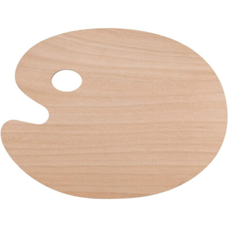 GBACHOOSE Lot 20 Palettes Peinture Bois Ovale - Palette Artiste Avec Trou Pouce, 20,3 X 30,5 Cm Pour Huile Acrylique