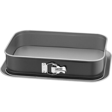 Moule à gâteau rectangulaire à charnière avec revêtement antiadhésif