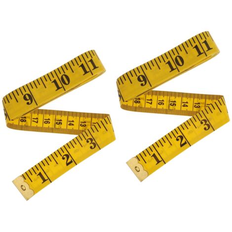 Mètre ruban à double échelle de 200 cm pour mesures du corps, mètre ruban souple pour couture et mesure du corps (200 cm) (1/5)