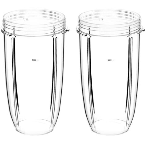 32OZ Coupes à jus de rechange compatibles avec le mélangeur électrique NutriBullet 900W / 600W (Paquet de 2)