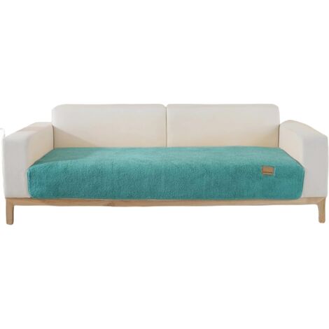 Housse de canapé antidérapante couleur verte, 70 × 150 cm, protection velours (1/5)