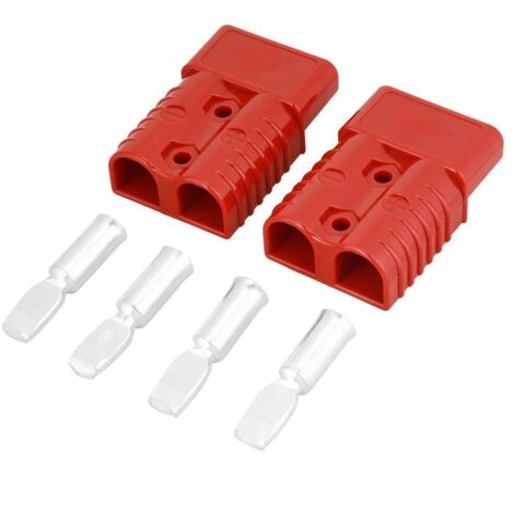 Connecteur Rapide Batterie, 2 pièces 175A 600V Batterie Rouge Prise de Connexion Rapide Prise de connecteur de treuil avec 4 Accessoires (1/5)