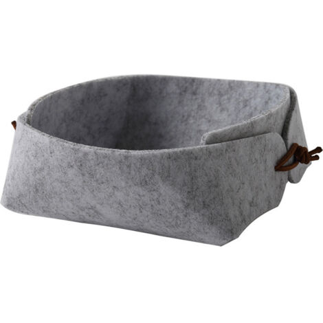 Lot de 10 boîtes de rangement en feutre pliables, coloris gris, organisation bureau