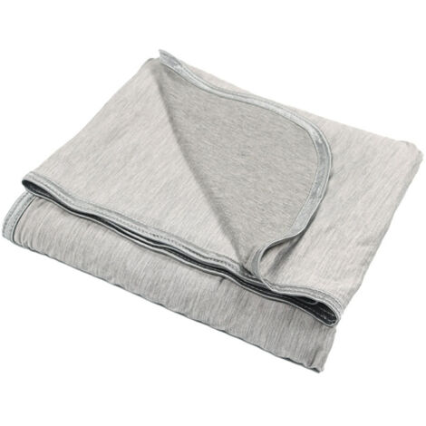 Couverture rafraîchissante double face, coloris gris, format 150 × 200 cm, usage été (1/5)