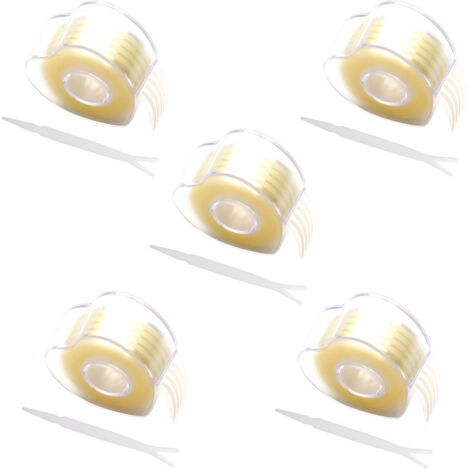 Lot de 5 rouleaux de bandes adhésives paupières forme cœur, taille S, coloris chair