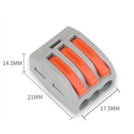 Lot De 100 Connecteurs De Câblage Fil Poussoir Borniers Rapides - Connexions Sûres Et Compactes PCT-212/PCT-213