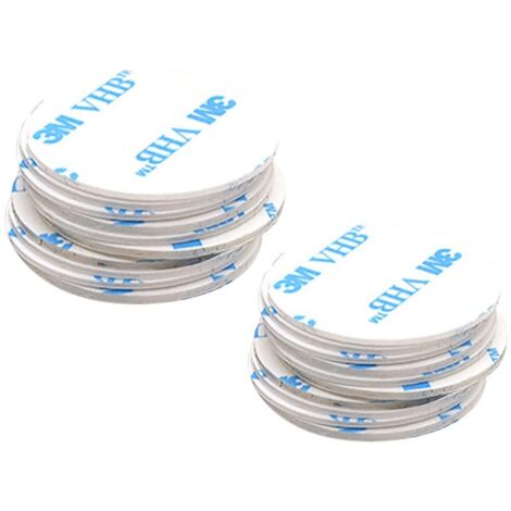Adhésif adhésif double face 3M, 10 pcs cercle résistant à la chaleur autocollants double face pour ventouse voiture support de téléphone disque et pare-brise Dash Cam