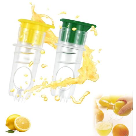 Manuel presse-citron, avec Bouchon à vis Portatif de presse-agrumes avec Couvercle, idéal pour les Cocktails, les Boissons et la Cuisine. (1/5)