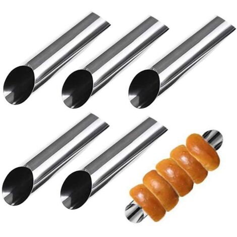 6 Pièces Cannoli Forme de Moule, acier Inoxydable Schaumrollen Moule Formes,12.5  2.5 cm Cannoli Tube Schaumrollenformen pour Sahnehorn Croissant