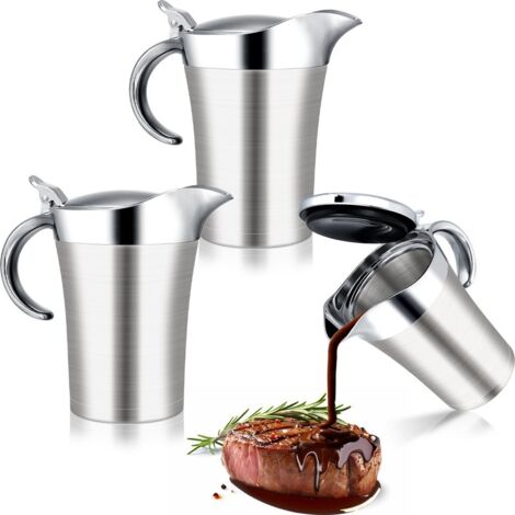 2Stücke 750ml Thermo Saucière Soßenkanne Soßiere Soßenspender Soßenschüssel (1/5)