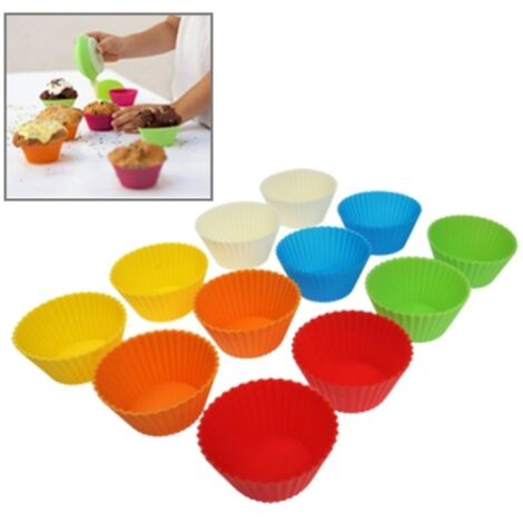 Lot de 12 moules à muffins en Silicone / moules à pâtisserie en Forme d'encre