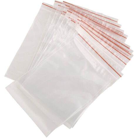 100-Pack: 4x6cm Glissière / sacs à fermeture éclair / Serrure de fermeture éclair Sacs Transparent (1/2)