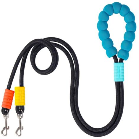 Laisse de Dressage pour Chien Double Extrémités, 2M Corde Coulissante Chien Poignée Souple, 3 Types Traction, avec Crochet Rotatif à 360 °, pour Chiens en Cours d'exécution, Entraînement, Jogging (1/5)