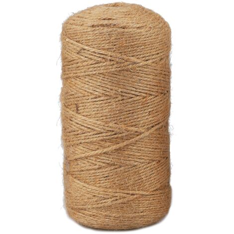 300m×3mm Ficelle Jute, Corde, Corde de Jute, fabriquée à partir de Fibres Naturelles, sa propriété résistante à la déchirure la Rend idéale pour la décoration de Jardin et Les emballages décoratifs (1/5)