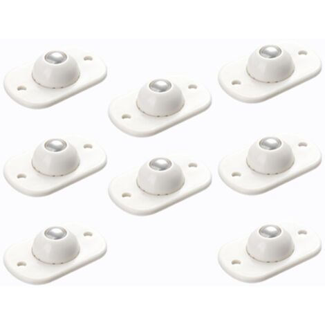 Lot de 8 Roulettes Auto-Adhésives, Mini Roulettes à Billes Autocollantes en Plastique pour Meubles, Roulettes Pivotantes 360 ° à Billes Pour Petits Meubles, Boîte de Rangement