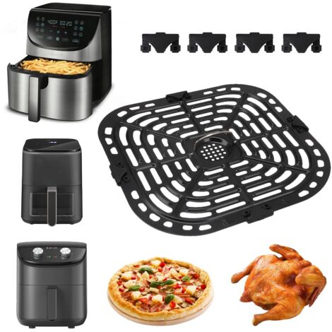 Accessoires de Friteuse D'air pour Instant Pot Vortex 6 en 1 6 QTXL, Air Fryer PoêLe Grill Rechang Tapis Cuisson Friteuse à Air Carré, Friteuse Remplacement Crisper Plate 23.1 x 24.1 x 0.01cm