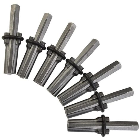 Lot de 7 cales de fendage de roches et cales à plumes, outils de fendage de pierre pour granits, bétons, roches volcaniques, roches calcaires 1,4 cm (1/5)