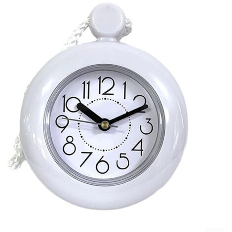 Horloge de douche étanche pour salle de bain, montre à suspendre pour chambre à coucher, double usage, horloge à quartz analogique, support suspendu, diamètre 11,5 cm