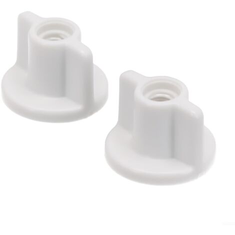 pour Ensemble de 2 vis de fixation arrière en plastique pour abattants de toilette, accessoires pour siège de toilette, fixation inférieure de remplacement pour couvercles de toilette, pour vis
