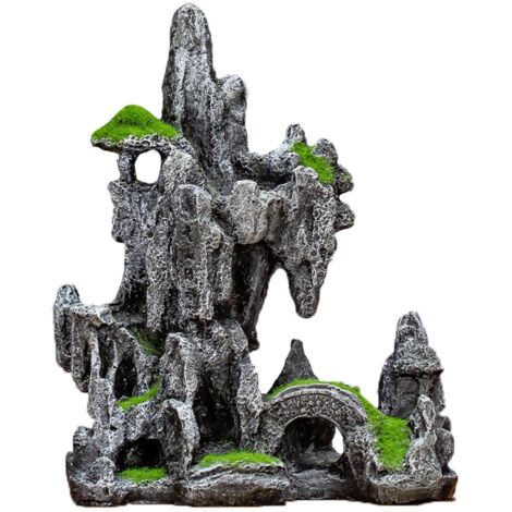 Décoration d'aquarium avec Vue sur la Montagne, Grand Aquarium, Jardin de Pierres, aménagement paysager, Ornements de Bureau, décoration intérieure (1/5)