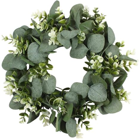 Couronne D'eucalyptus Artificiel, Porte D'entrée Guirlande, Guirlande En Plastique, Guirlande Artificielle, Porte Printemps Couronne D'eucalyptus Vert, Pour Fête De Printemps, Décorations Murales 30