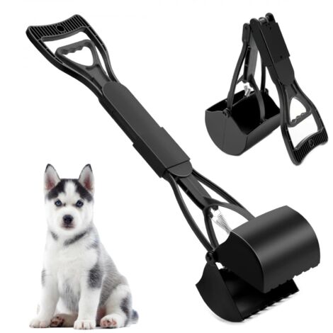 Pince, Pelle à déjections, crottes, pour Chien ou Autres Animaux - 80 cm - Noir
