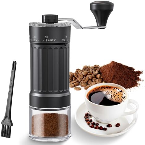 Moulin à café manuel, portable, avec une capacité de 30 g, 40 réglages réglables, moulin conique avec poignée ergonomique pour expresso, pour le dessus et plus encore (1/5)