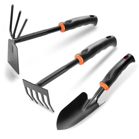 Ensemble d'Outils de Jardinage, 3 Pièces Petite Pelle de Jardinage, Ensemble d'outils de Jardinage à Main Traditionnels, Binette à Main, Petite Pelle de Jardinage, pour Ameublir Le Sol, Désherber (1/5)