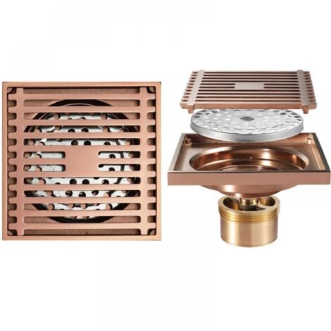 Siphon de sol carré - 100x100millimètreslaiton-Grille d'évacuation de sol en forme de bande (1/5)